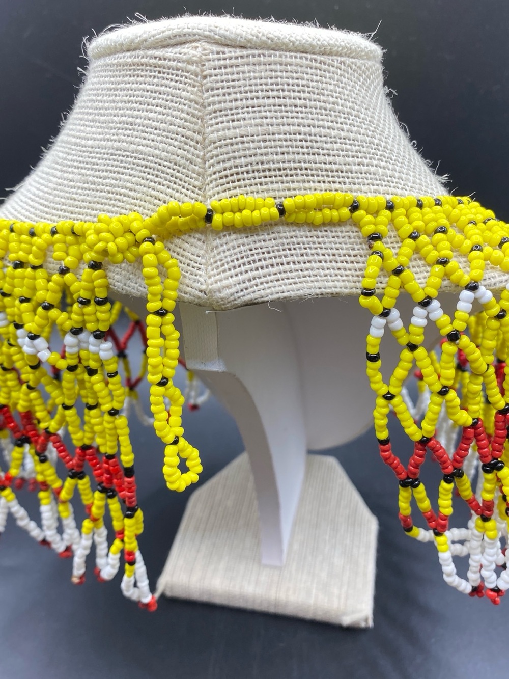 Ethnic Hand Woven Beaded Collar Necklace Hippie Tribal Bohemian 15”-17.5” - Picture 9 of 12